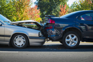 Car rear-ending another car