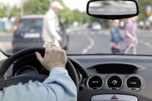 driver before crashing into pedestrian