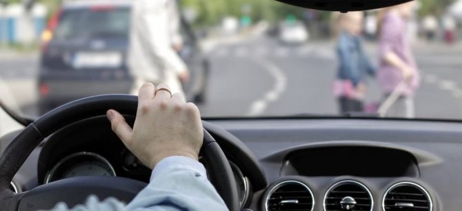 driver before crashing into pedestrian