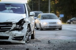 Car accident on road