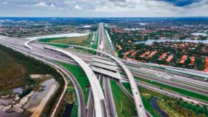 Aerial view of the Florida Highway System