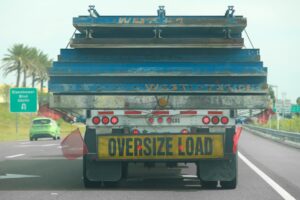 oversized load truck on highway