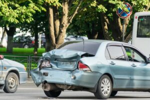 car hit on the rear end