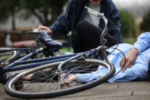 Bicycle accident in the park